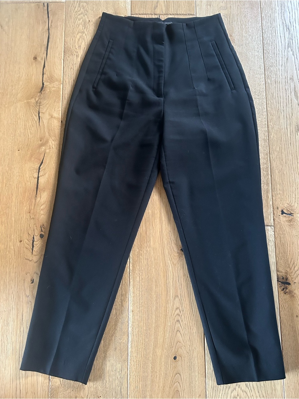 Zara Black high waisted darted Dress Trousers